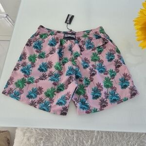 Vilebrequin Pink Palm Tree Swim Shorts